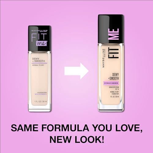 Fit Me Dewy + Smooth Liquid Foundation Makeup, Ivory,