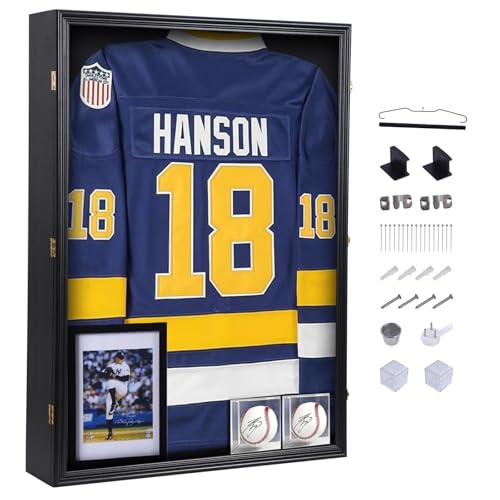 Nice C XL Jersey Frame Display Case Hockey Jersey Frame Display Case 28x37 inch Extra Large Deep Jersey Shadow Box Jacket Football Jersey T Shirt Display Baseball Case UV Protection Acrylic