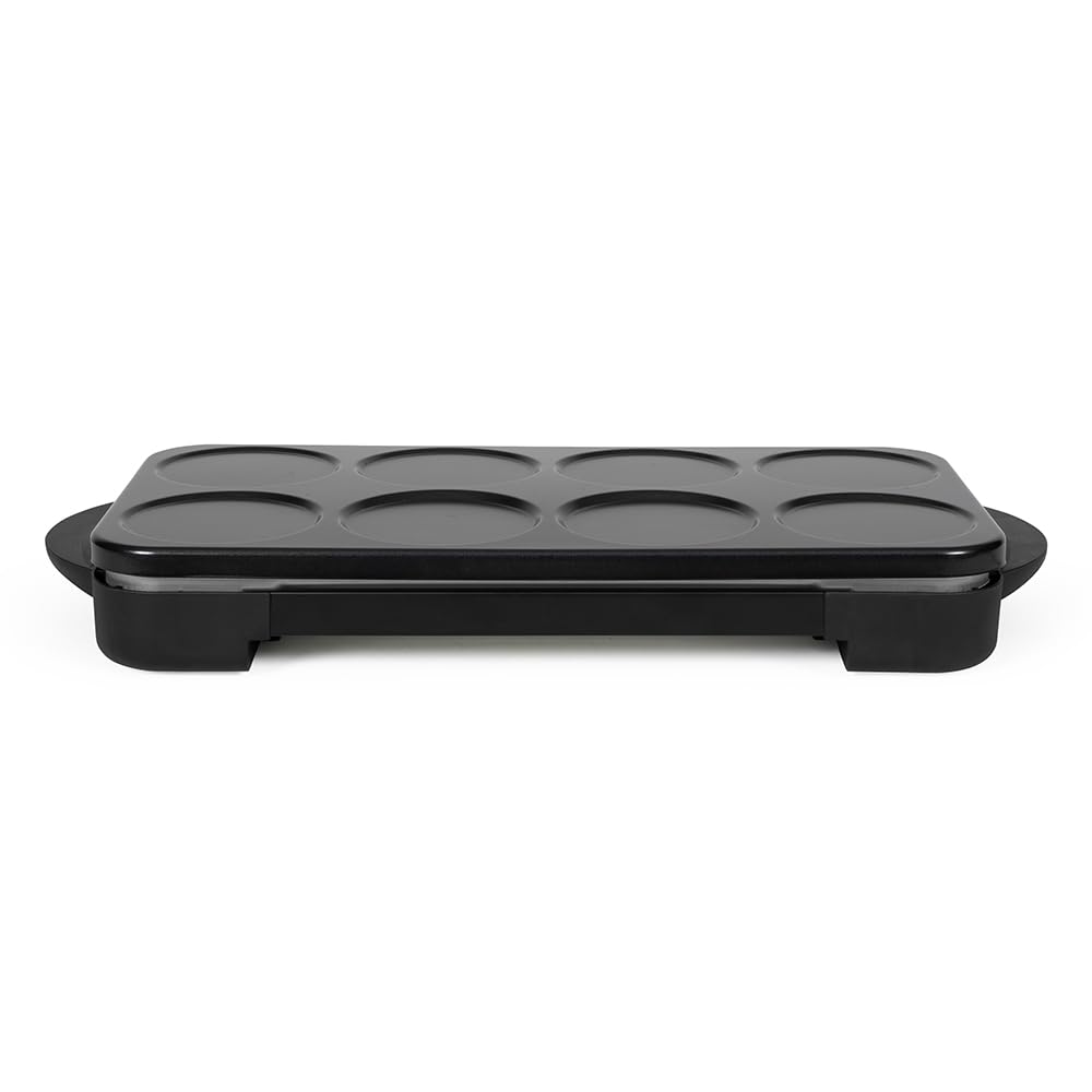 Livoo - Appareil 2 en 1 crêpière et plancha grill DOC349N - 1500W, 2 plaques amovibles, sans PFAS, accessoires inclus, Noir