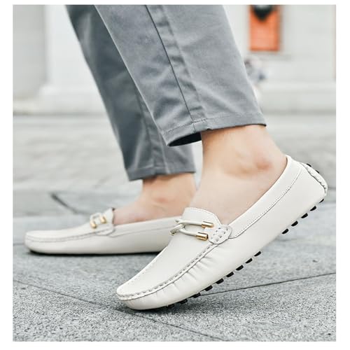 Men's Flat Penny Loafers Leather Slip-on Dresses Driving Macasins Casual Shoes3