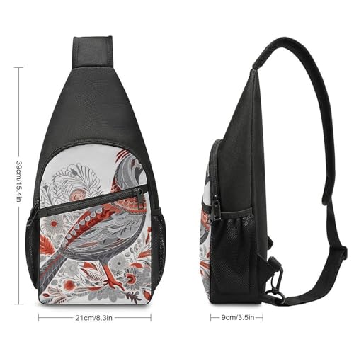 Bolso Sling para Hombre y Mujer con Estampado Floral miniatura 2