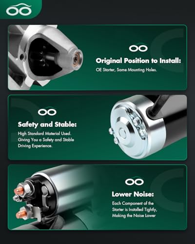 Image of SCITOO Starter Motor fit for Dodge for Dakota 1996-1998,for Jeep for Cherokee 1994-1998,for Jeep for TJ 1997-1998 2001-2002 Replacement Starter SMT0087