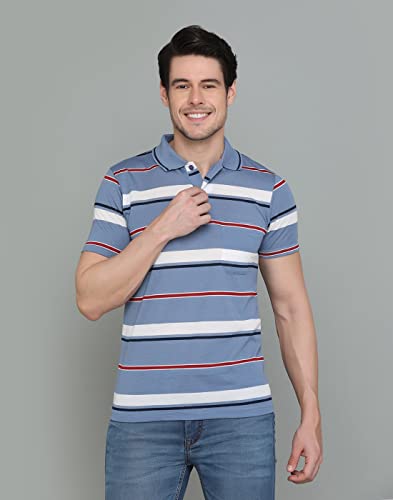 Image of INKKR Striped Men's Polo Neck T-Shirt Combo