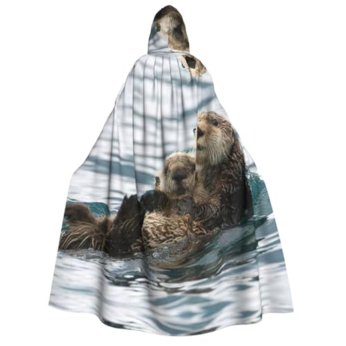 Cape à capuche loutre imprimé durable vêtement cosplay adulte EdWal