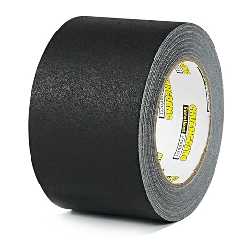 CHUANGDANG 1-Pack Black Gaff Tape,3 inch x 30 Yards,Black Gaffers Tape,Matte Gaffer for Stage,Studio, Wire Finishing,Photography,No Residue,Non Reflective,Easy Tear