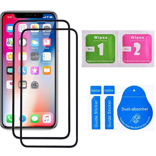 Image of Tempered Glass Screen Protector for iPhone 11 Pro /iPhone X /iPhone XS (5.8 Inch) | Pack of 2 | 9H Hardness | Edge-to-Edge Full Coverage | Anti-Scratch | HD Clear Bubble-Free