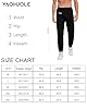 YAOHUOLE Cargo Trousers for Men UK Cuffed Tactical Work Pants Casual Cotton Joggers Slim Fit with Drawstring Elastic Waist Black M #5