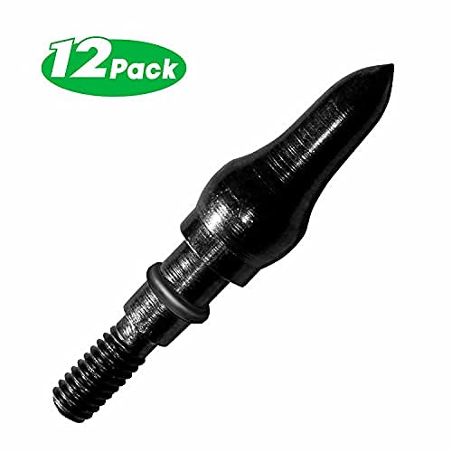 Archery Arrow Field Points Tips - Practice Target & Hunting Arrows Heads For Recurve, Compound Bow & Crossbow Bolts, Screw-In 100 Grain (12 Pack) #TOP1