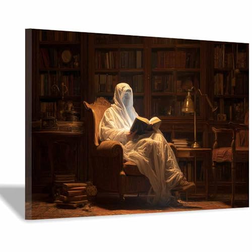 Poster d'horreur classique couleur gingembre 57 toile tendue Halloween esprits du livre 40x60