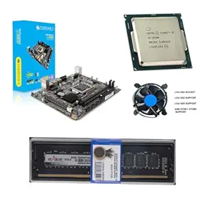 Thunderz H110 Motherboard Combo kit+ i5 6th Generation Processor 3.20GHZ Speed 4 CORES 4 Threads + 8gb ddr4 Desktop RAM+ CPU Fan