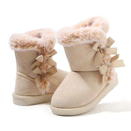 Image of Femizee Girls Boys Warm Winter Boots Kids Outdoor Snow Boots(Toddler /Little Kid)