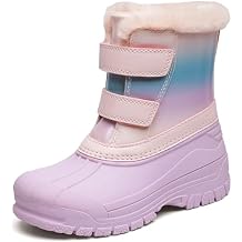 shoeslocker Girls Boys Waterproof Winter Snow Boots with Faux Fur Lining