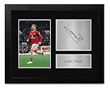 HWC Trading Luke Shaw Gifts Printed Signed Autograph Picture for Soccer Fans and Supporters - US Letter Framed (ID-006283)