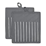 Professional and Commercial Grade, Chef Stripe Kitchen, Potholders, Gray