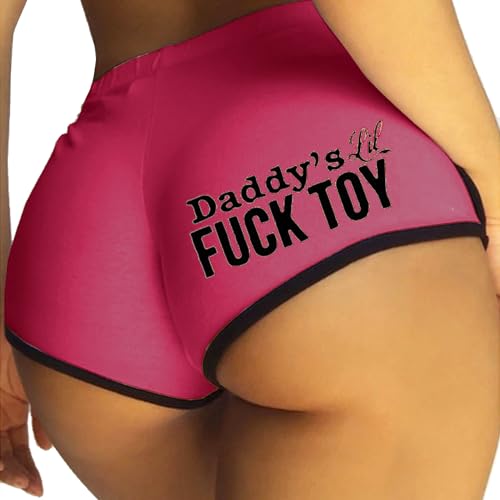 Plus Size Women Stylish Briefs Underwear Naughty Sexy Booty Shorts Hot Pink 5XL