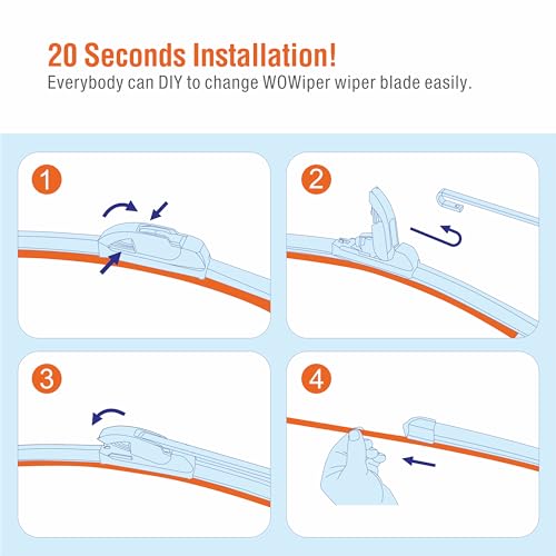 Wowiper WOW-SILICONE-0011-2814 Silicone 28 And 14 Inch Windshield Wiper Blades Replacement thumb #7