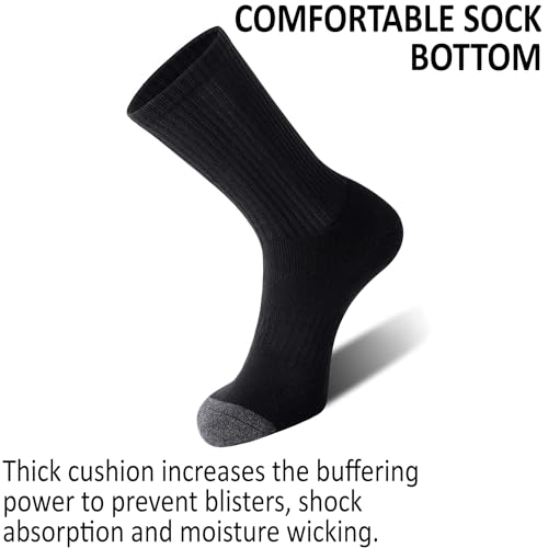 Image of Women's Hiking Running Athletic Soft Cotton Moisture Cushioned Compression Crew Socks
