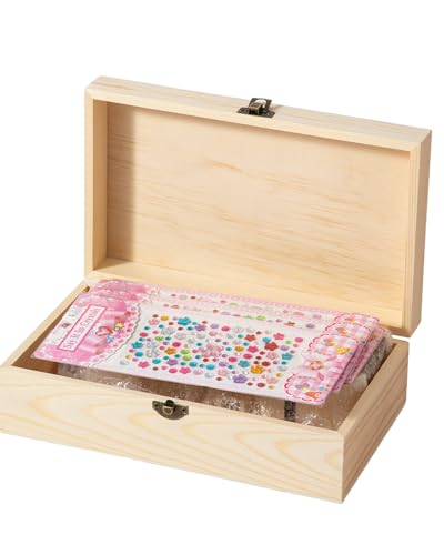 Boîte en bois artisanale vintage | Set de 8 coffrets souvenirs faits main pour art - 4