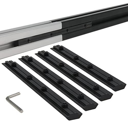 Zeberoxyz 4pcs Black Straight Line Connector Length 7.1inch Joint Bracket with M6 Screws for 3030 Series T Slot 8mm Aluminum Extrusion Profile (3030 Series Straight Brackets-Black) - Image 2