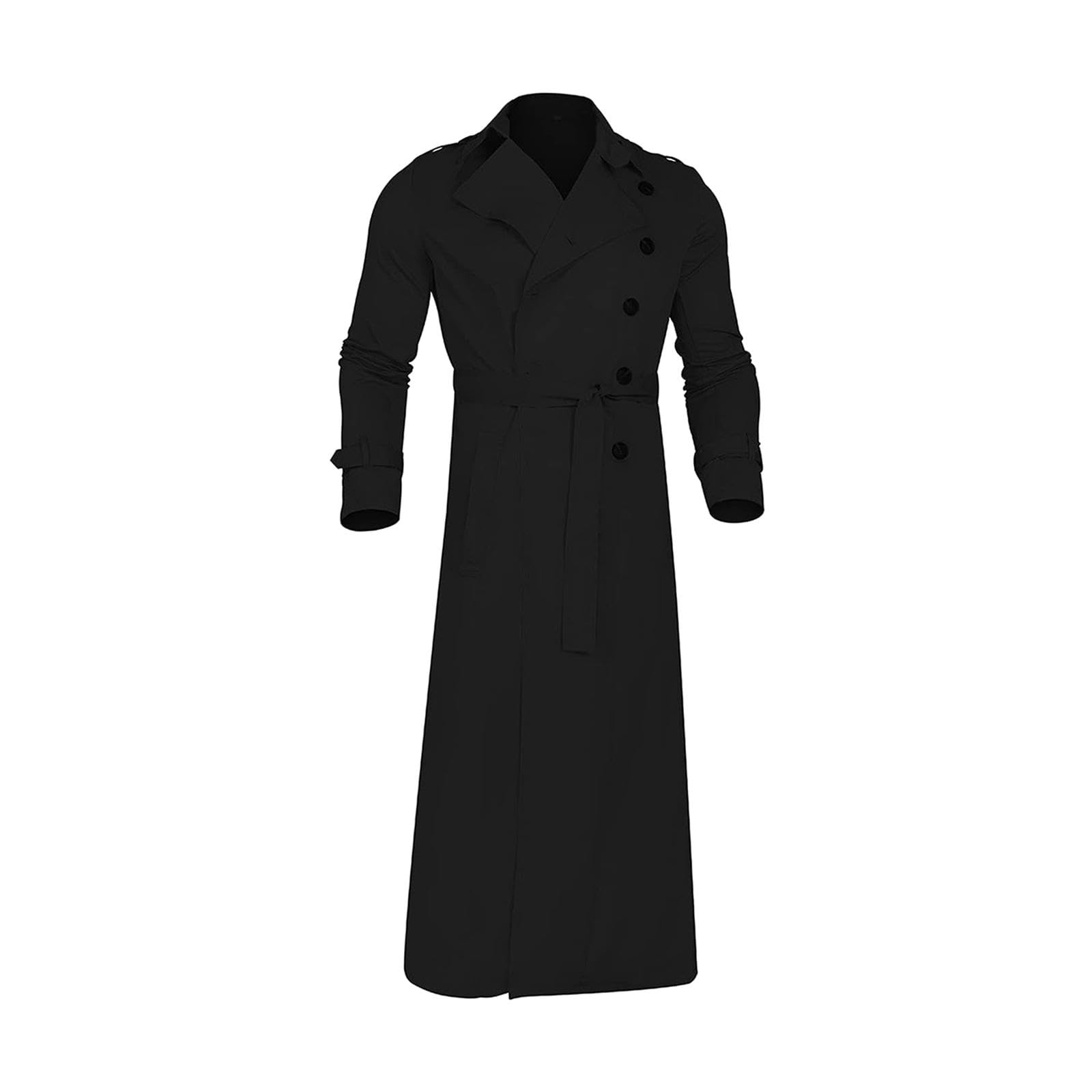 CB®Windproof Men'trench Coat Warm Peacoat Soft for Vacation Daily Wear Black S|Clothing, Shoes & Accessories | Mens Clothing | Coats & Jackets|1 Piece Mentrench Coat