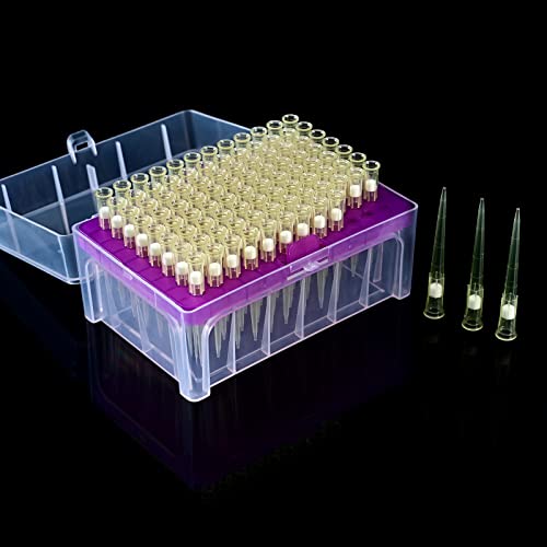 Labalpha 200Μl Filtering Pipette Tips - Universal Filtered Pipette Tips 200Ul, Rnase/Dnase Free, 96 Tips, (Random Color) #TOP1