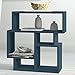 BAKAJI Libreria Bassa Scaffale 5 Ripiani in Legno MDF Tavolino Caffè Laterale Divano Design Moderno Arredamento per Soggiorno Salotto Casa o Ufficio Dimensione 60 x 22 x 54 cm (Blue)