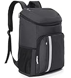 Cooler Backpack Insulated Leak-Proof 32 Cans Soft Cooler Bag for Lunch Picnic Fishing Hiking Camping Park Beach Grey