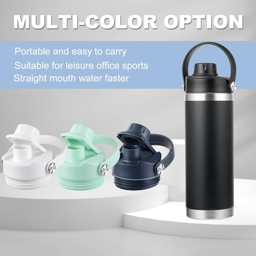 Lid for Yeti Rambler 18 26 36 64 oz, Cap with Flexible Handle, Replacement Lids for Yeti 18oz 26oz 36oz 64oz Rambler Water Bottle Cap