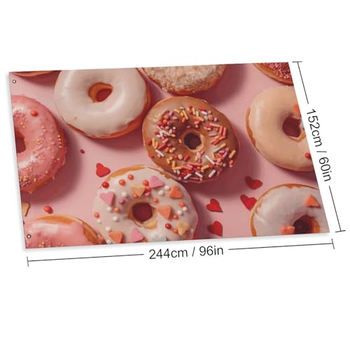 Bandera de donas 5x8 pies para decoración exterior e interior 3