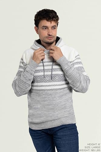 X RAY Mens Fashion Hoodies Pullover Sweater, Casual Knit Color Block Slim Fit Hoodies for Men2