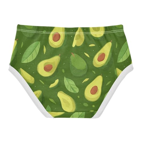 Wusikd Avocados Green Leaf Girls' Underwear Cotton Girls Briefs Soft Toddler Underwear 2T2