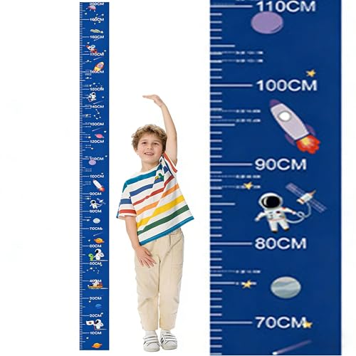 CINY Tabla de Crecimiento de Altura para Niños Tabla de Pared de Medida de Altura , Astronauta en el espacio Calcomanías de Pared de Medida Pegatinas, con respaldo adhesivo completo
