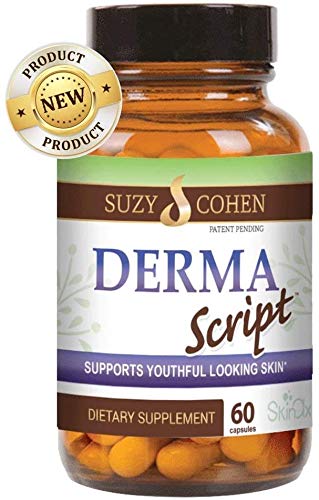 DermaScript Clear Skin Probiotic- Skin Care Routine Supplement - Biotin Face Supplemnt - Fights Acne, Dryness, Irritation and Rashes (60 Capsules)