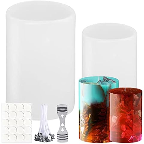 2 Piezas Moldes de Vela de Silicona Cover