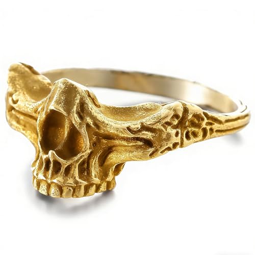 Image of 2023 Skull Ring Cool Evil Death Punk Rock Stainless Steel Rings Aly Style Jewelry