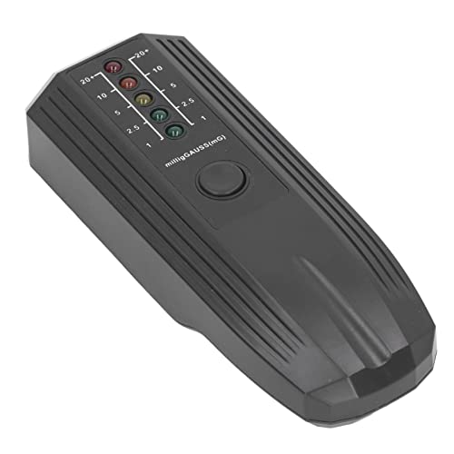 Color LED Indicators, Accurate Measurement, Health EMF Tester Electromagnetic Radiation Detector Meter with Wide Applications for TVs, Computers, Cell Phones (Black)