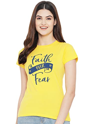 Image of Preneum Women's Letter Print Regular Fit T-Shirt