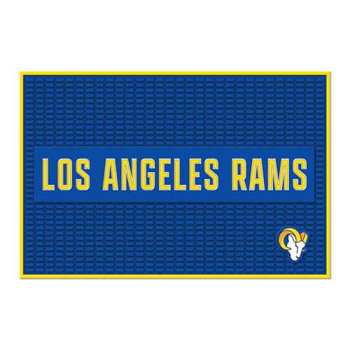 Rico Industries NFL Football Los Angeles Rams 12" x 18" PVC Heavy Duty/Thick Home Décor/Kitchen/Bar Mat