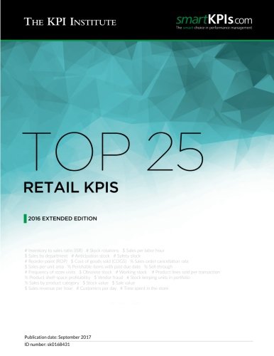 Top 25 Retail KPIs: 2016 Extended Edition: The KPI Institute ...