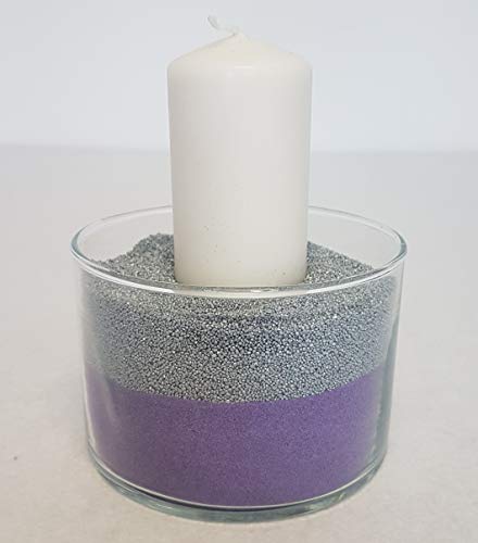 Deko-JunKies Dekosand Decorativa, Arena de Cuarzo, Plata