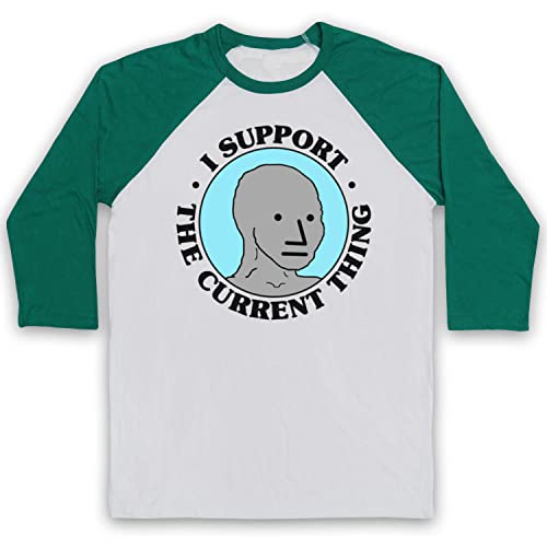 T-Shirt de Base-Ball Vintage I Support The Current Thing à Manches Raglan Trois Quarts
