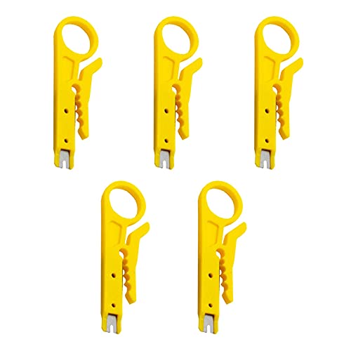 Faderr Lot de 5 Mini Couteaux à Dénuder Pour Câbles Mini Pinces à Dénuder portables Outils de Dénudage de Câbles de 5 à 6,2 mm de diamètre
