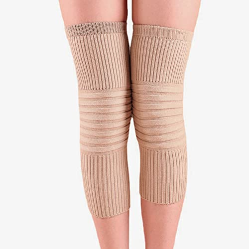 Image of Cashmere Wool Knee Brace Pads Unisex Winter Warm Thermal Knee Warmers Sleeve Soft Leg Warmers