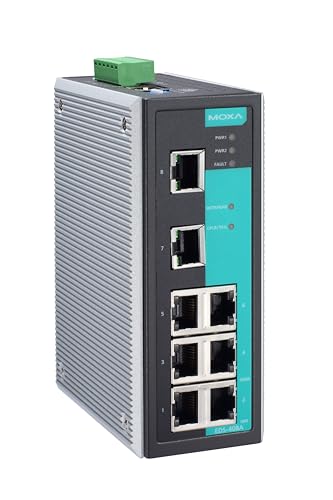 MOXA EDS-408A - 8 Ports Entry Level Managed Ethernet Switch with 8 10/100 BaseTx Ports, Port Base VLAN and QoS, 0~60°C