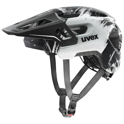 uvex react jr. fullface, kask rowerowy unisex-dzieci, black-white matt, 52-56 cm