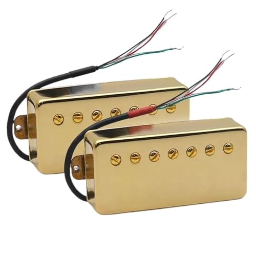 エレキギターピックアップ 標準ギター真鍮カバーハムバッカーマイナスネジ 8.5K 14K コイル分割ピックアップ 7 弦エレキギター用(H)