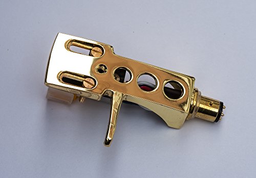 Evita saltos en vinilos con la aguja para tocadiscos Yamaha YP-K5J y carcasa dorada con soporte 3