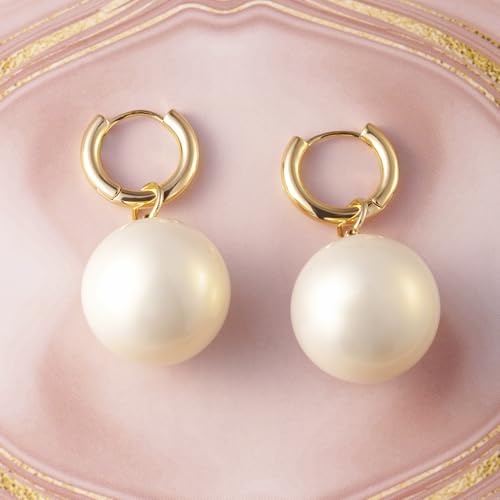 Image of Rubans Hoop Drop Earrings Gold Plated Stylish Trendy Jewellery Gift for Women & Girls