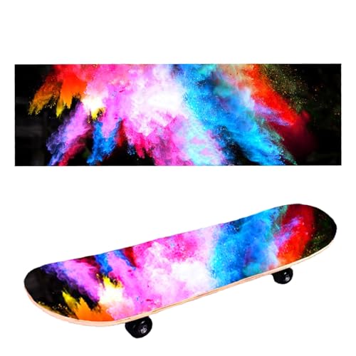 Skateboard Grip Tape, Agarre Para Skateboard Calcomanías, Longboard Scooter Grip Tape, Antideslizante, Sin Burbujas, Resistente Al Desgaste y Fácil De Cortar, Para Tablas Deportiv, 84 x 23 cm