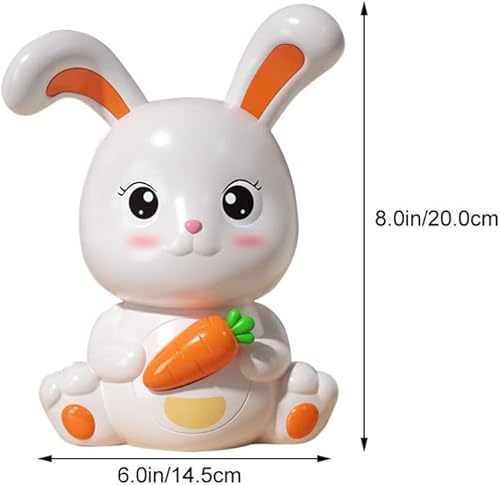Miniatura 2 de Totority Alcancía de conejo, moneda, banco de dinero, banco de dinero, estatuilla de conejo, regalo para niños, niñas, bebés, adultos, amantes de